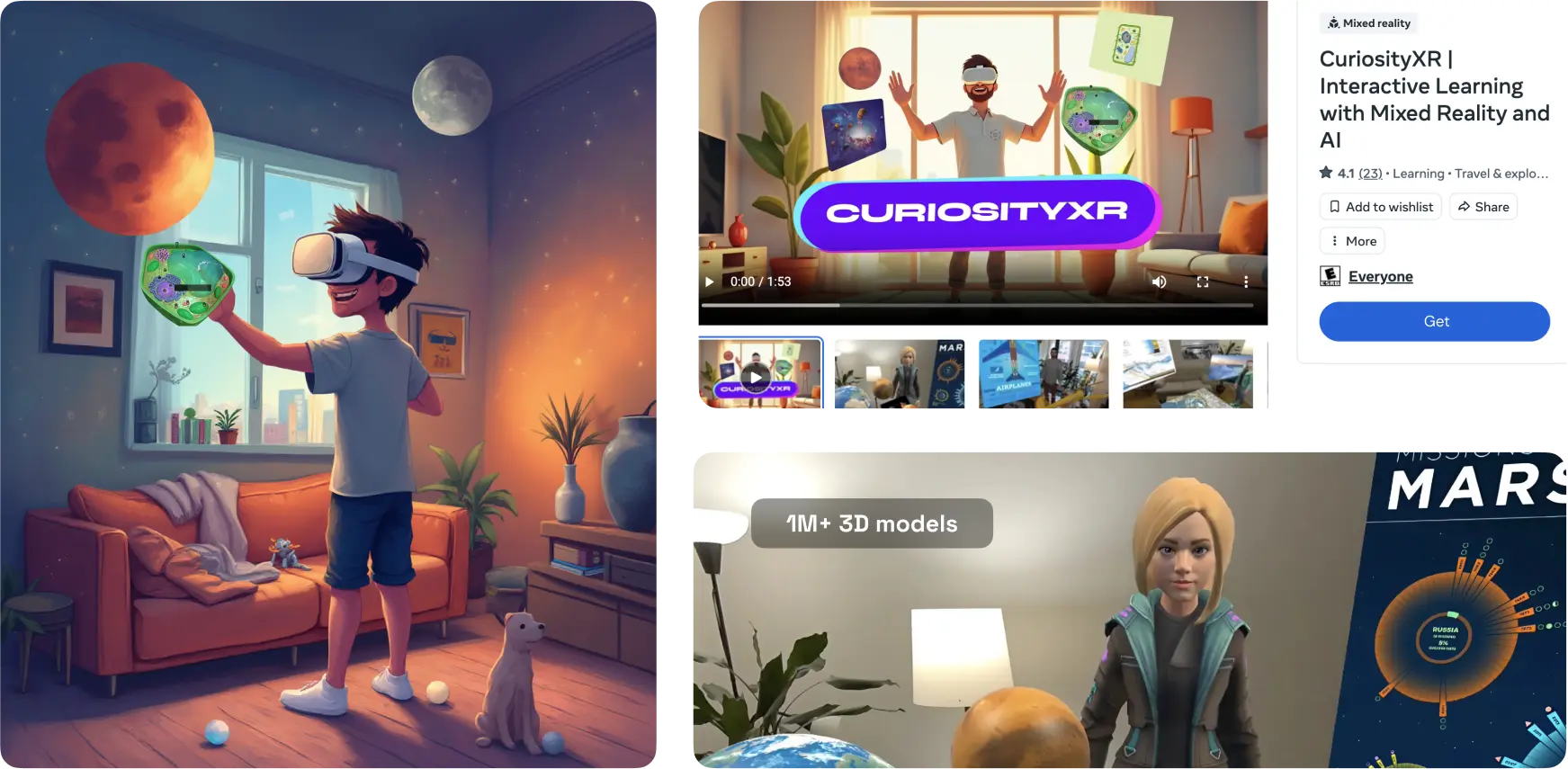 CuriosityXR App Screenshot